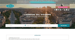 Desktop Screenshot of ladresse-valdeurope.com